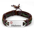 Adults Diabetes Garden Leather/Hemp Bracelet Engrave Back